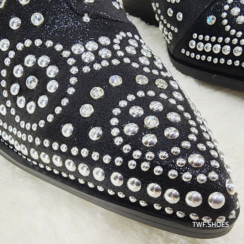 Country Scandal Studs Rhinestones Decked Out Western Cowgirl Boots - Totally Wicked Footwear