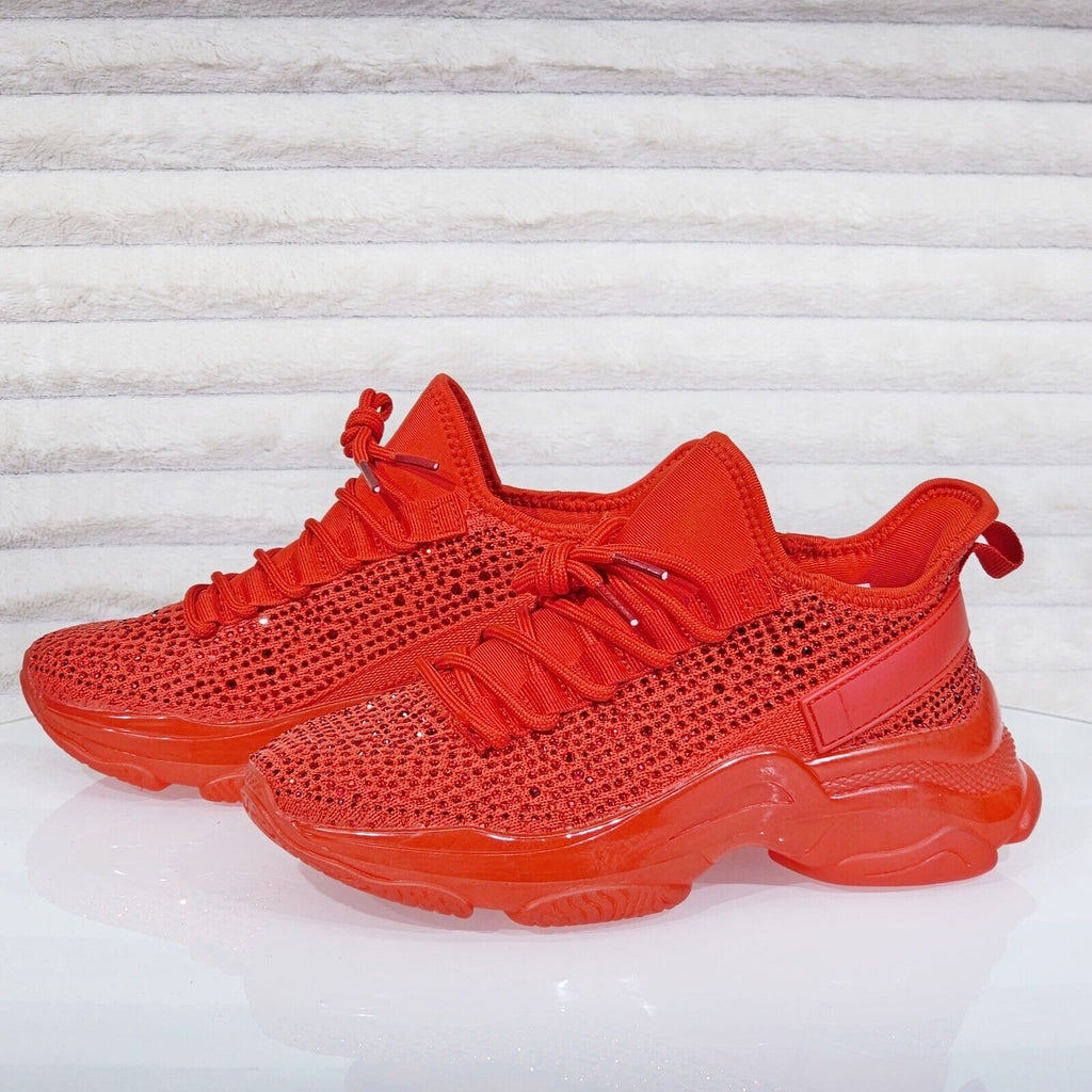 Frey Red Jelly Sole Slip On Pull Tie Comfy Running Shoes Sneakers - Totally Wicked Footwear