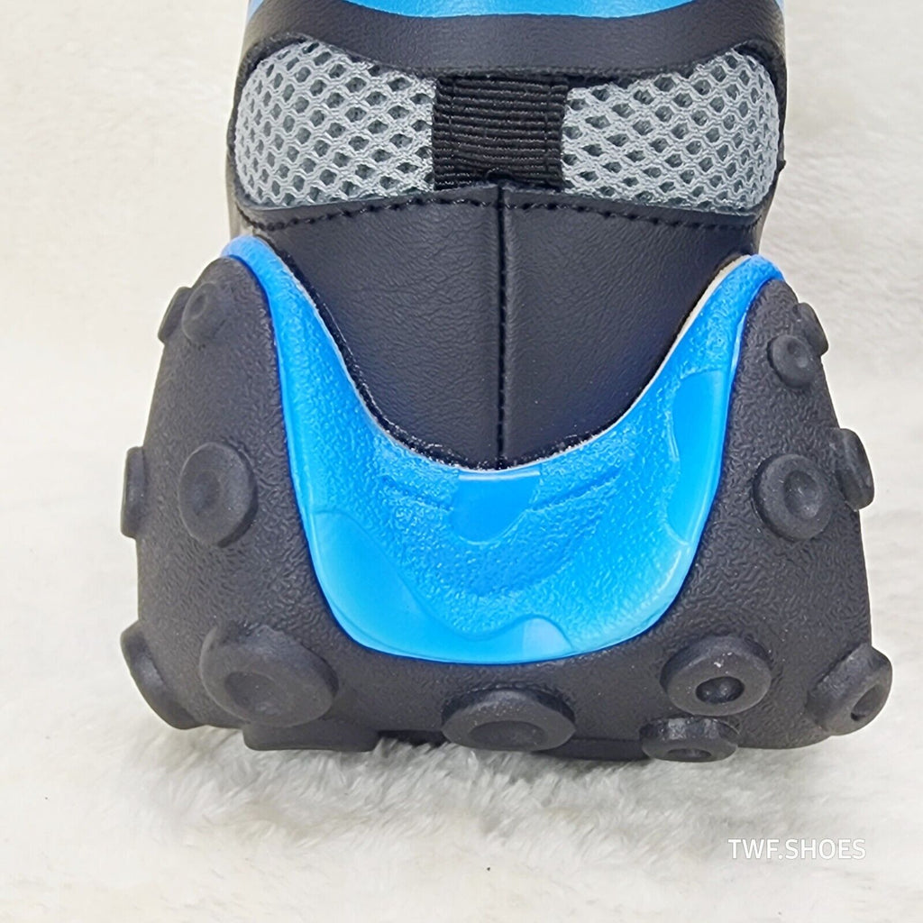 Anthony Wang Alien Black & Blue Hidden Wedge Platform Sneakers Tentacle Tread - Totally Wicked Footwear