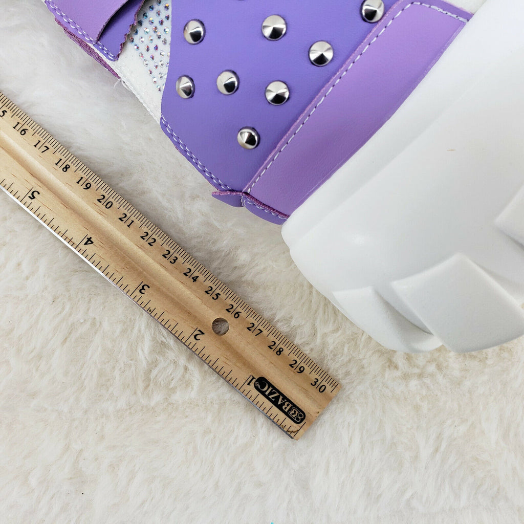Wang Limited Multi Color White Platform Sneaker Knee Boots Hidden Wedge Heels - Totally Wicked Footwear