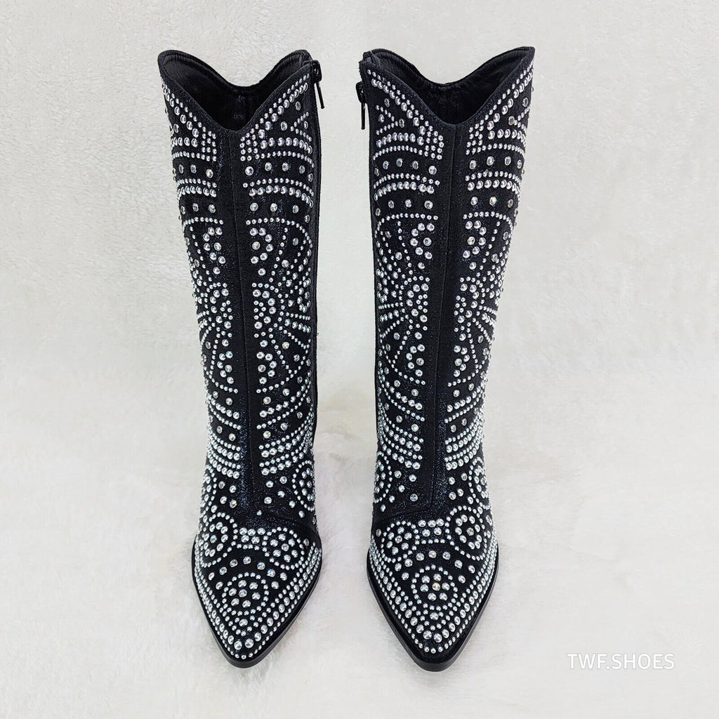 Country Scandal Studs Rhinestones Decked Out Western Cowgirl Boots - Totally Wicked Footwear