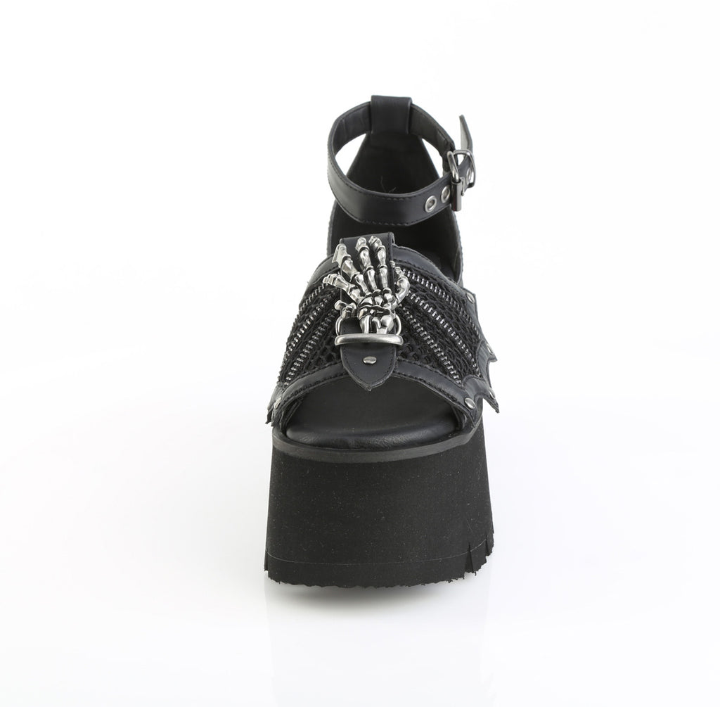 Ashes 11 Platform Sandals Goth punk shoes  - Demonia Direct - Totally Wicked Footwear