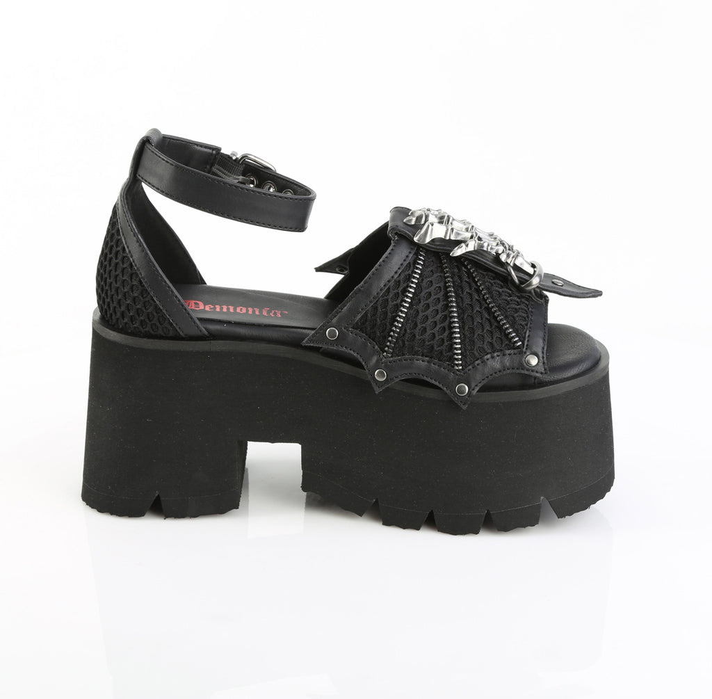 Ashes 11 Platform Sandals Goth punk shoes  - Demonia Direct - Totally Wicked Footwear