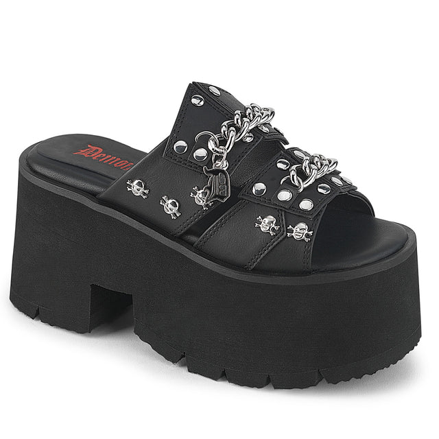 Ashes 8 Platform Sandals Goth punk shoes - Demonia Direct - Totally Wicked Footwear