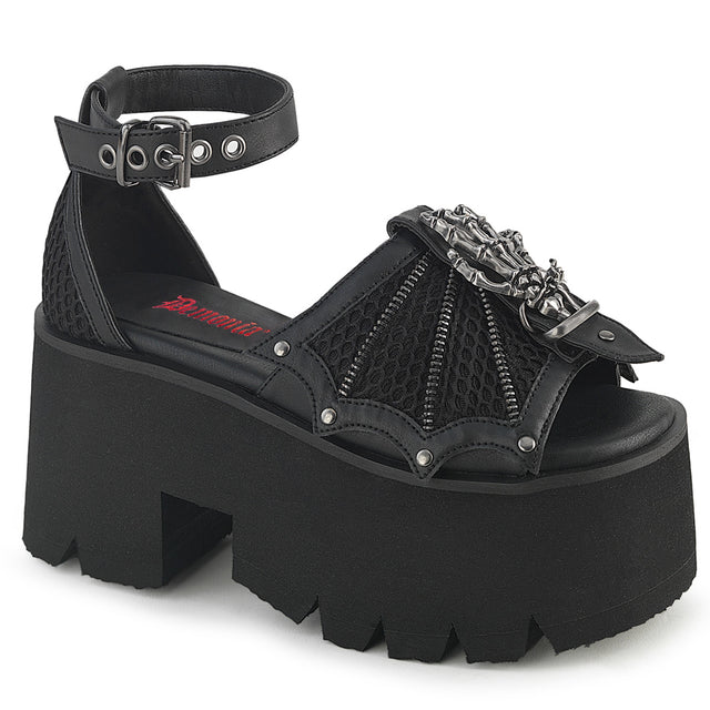 Ashes 11 Platform Sandals Goth punk shoes - Demonia Direct - Totally Wicked Footwear
