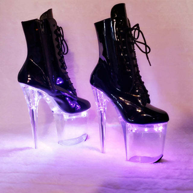 Flashdance 1020 LED Multi Light Up Platform Ankle Boots 8" High Heels NY - Totally Wicked Footwear