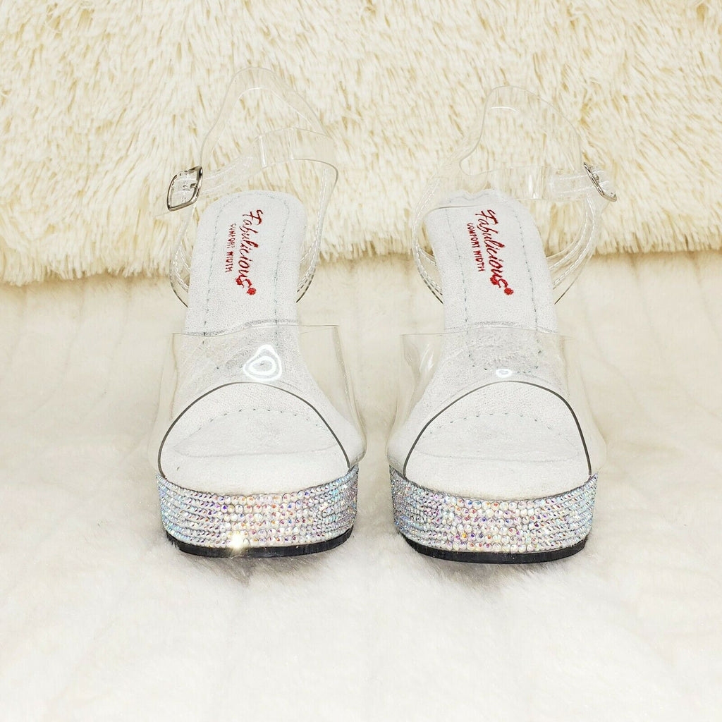 Majesty 508DM Rhinestone Platform 5" Stiletto High Heel Shoes IN HOUSE - Totally Wicked Footwear