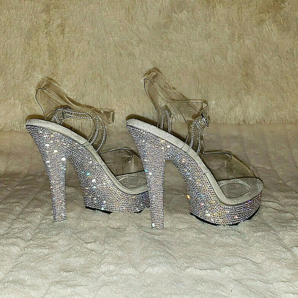 Majesty 508DM Rhinestone Platform 5" Stiletto High Heel Shoes IN HOUSE - Totally Wicked Footwear