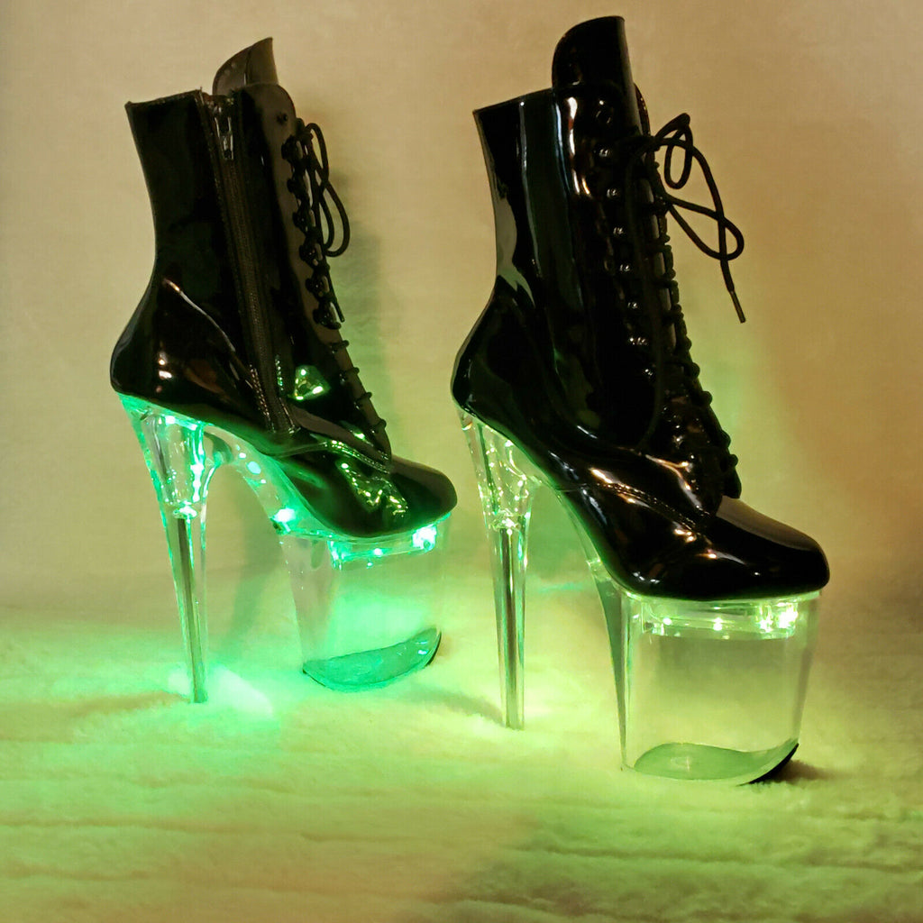 Flashdance 1020 LED Multi Light Up Platform Ankle Boots 8" High Heels NY - Totally Wicked Footwear