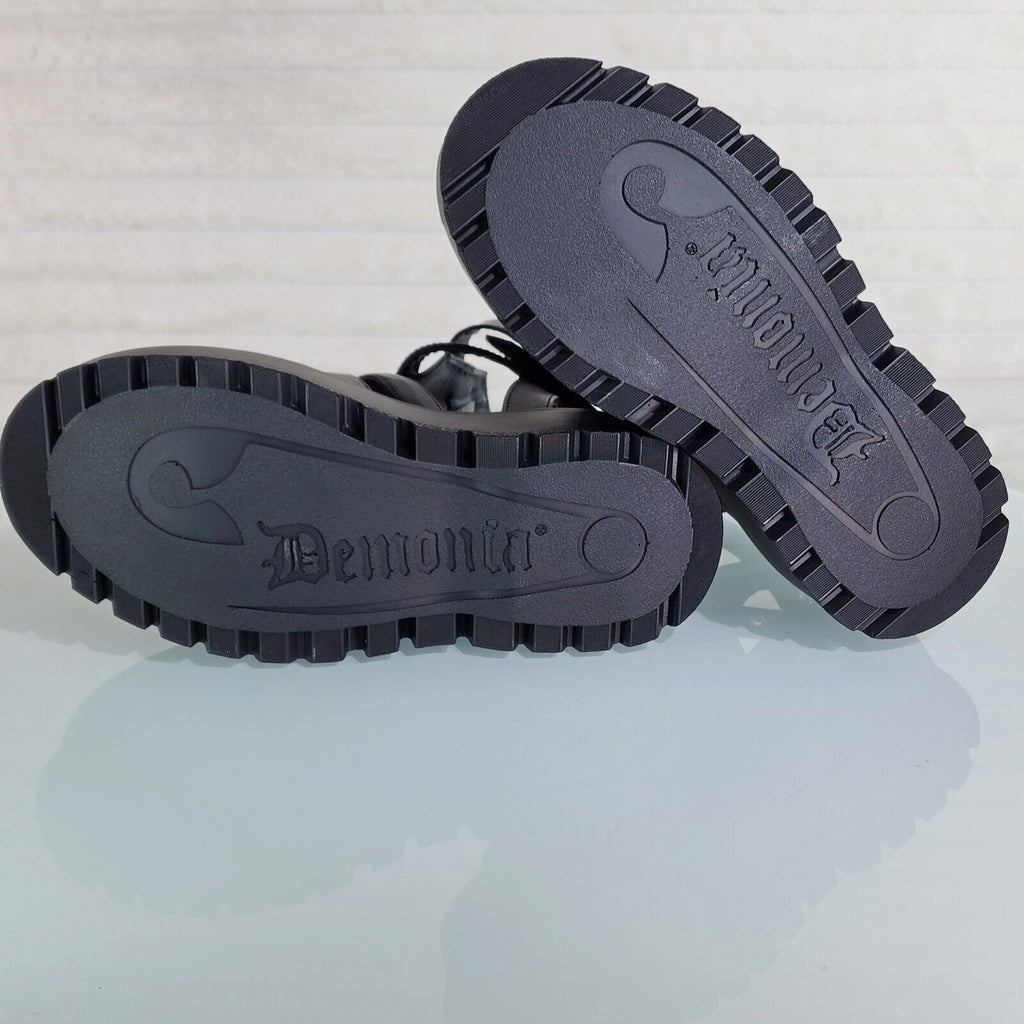 Slacker 2" Platform Gothic Sandals with Skull & Cross-Bone Studs NY - Totally Wicked Footwear