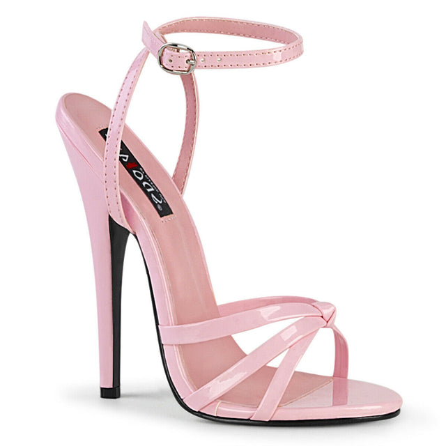 Domina 108 Baby Pink Patent 6" High Heels Strappy Sandal Shoes NY - Totally Wicked Footwear