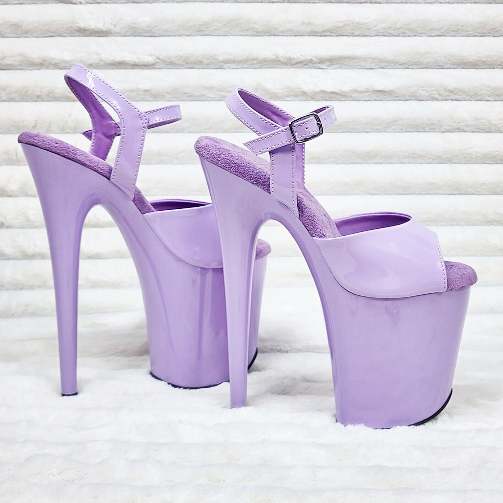 Flamingo 09 Lilac Purple Patent Platform  8" Heels Sizes 5-14 NY - Totally Wicked Footwear