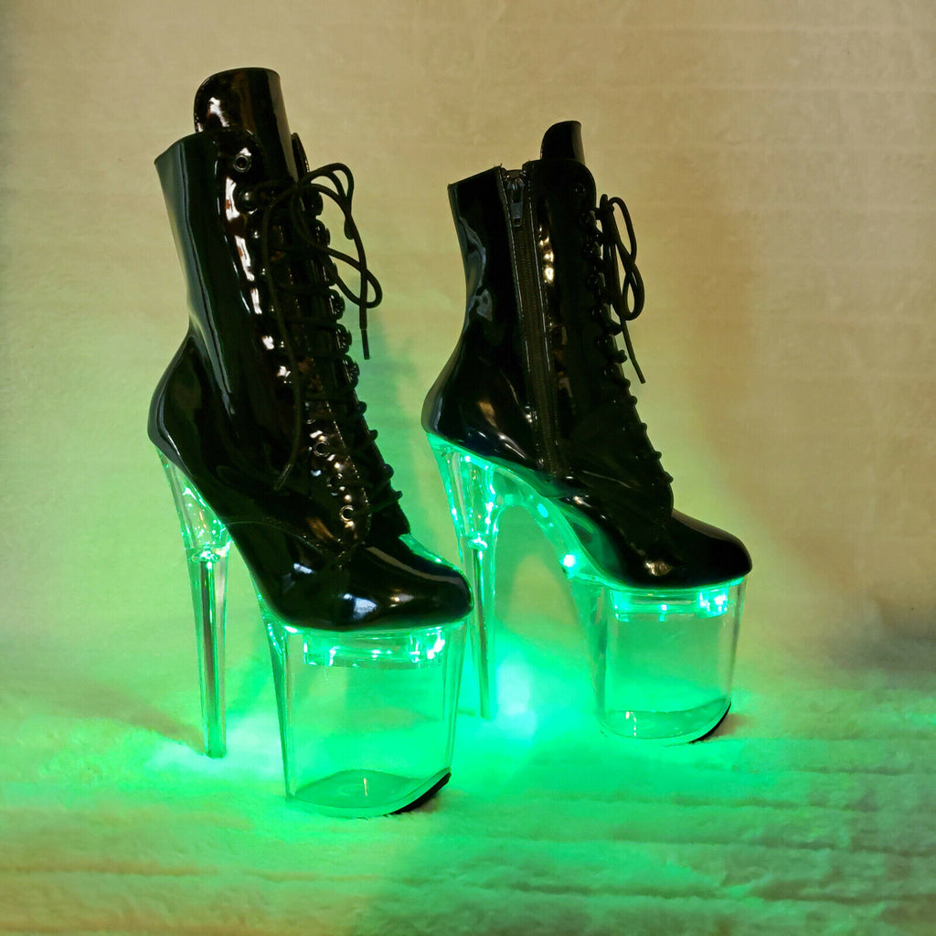 Flashdance 1020 LED Multi Light Up Platform Ankle Boots 8" High Heels NY - Totally Wicked Footwear