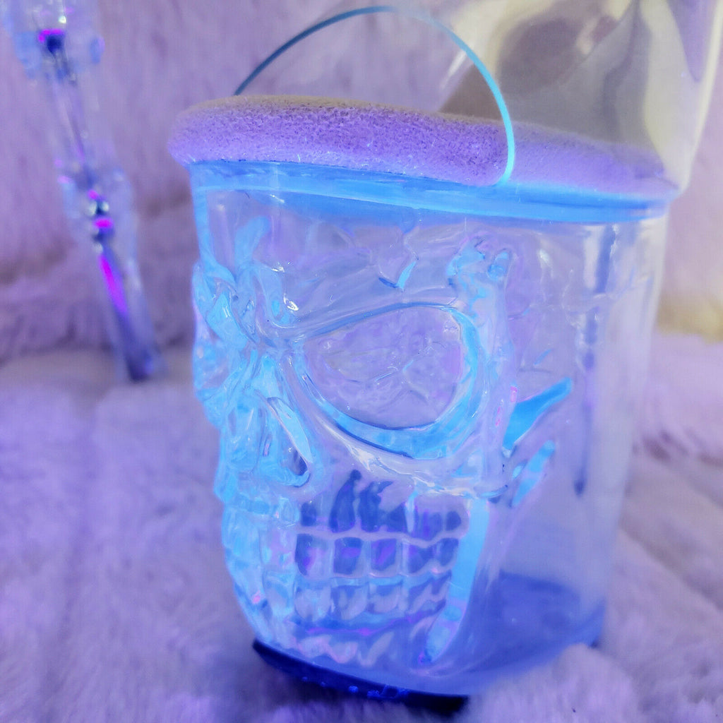 Rapture Clear See Thru Skull & Bones 8" High Heel Platform Shoes 5-10 NY - Totally Wicked Footwear
