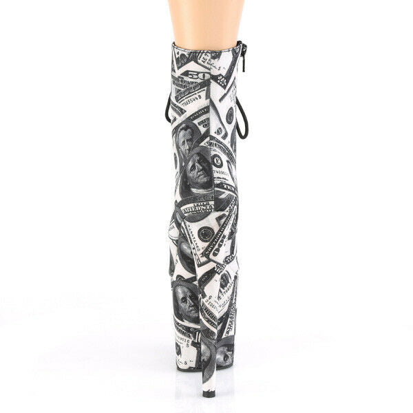 Flamingo Dollar Platform 8" High Lace Up Ankle Boots Pole Dancer Direct | Totally Wicked Footwear