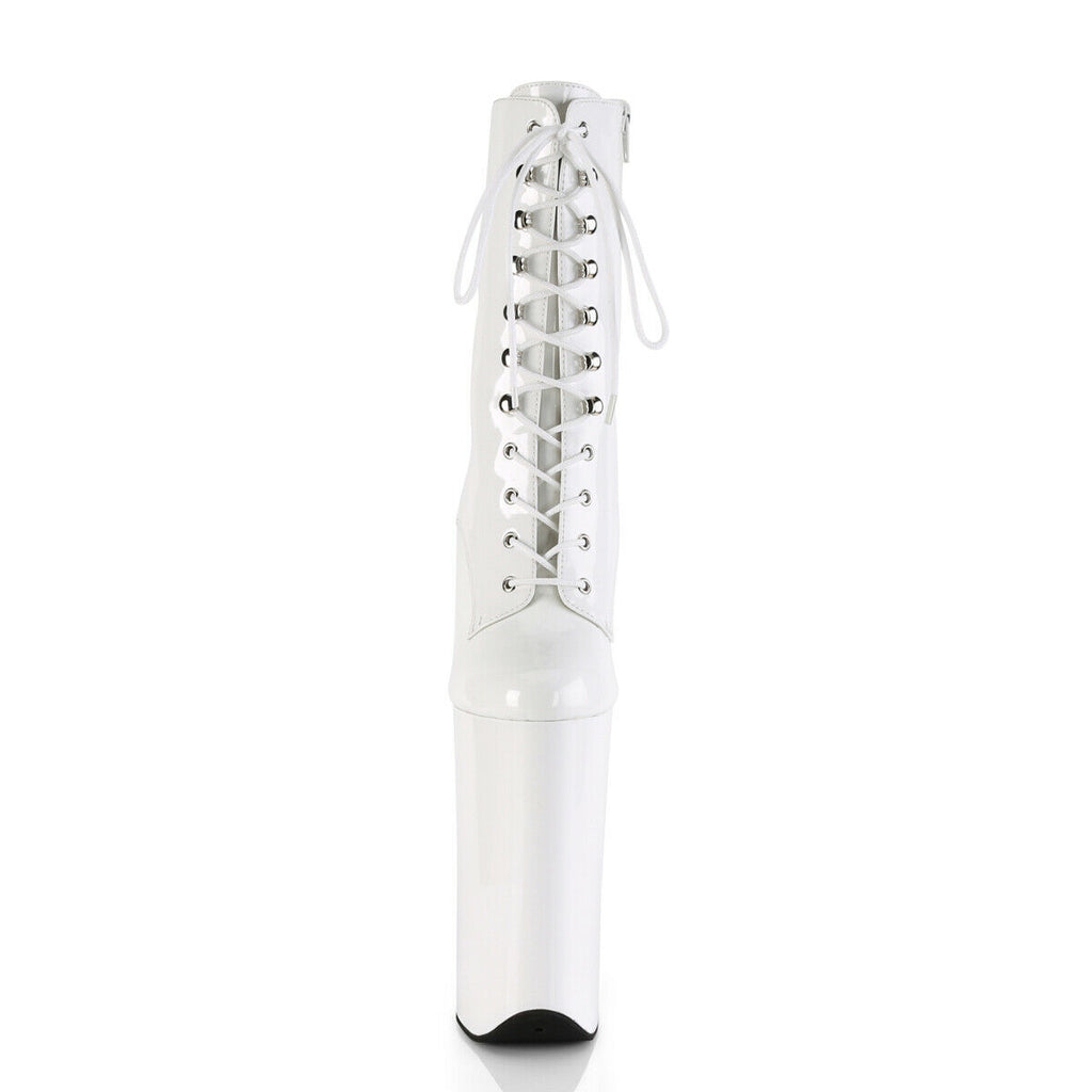 Beyond 1020 Ankle Boots White Patent Platform Extreme 10" Heels - Totally Wicked Footwear