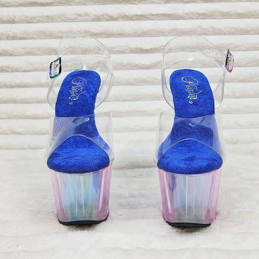 Adore Sexy Colorful Hologram Tinted Platform 7" Stiletto Heels 708HT NY - Totally Wicked Footwear