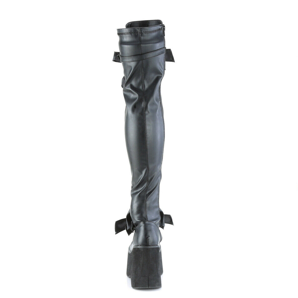 Kera 303 Black Matte Thigh Boots 4.5" Platform Goth Punk Rock Size 6-12 NY - Totally Wicked Footwear