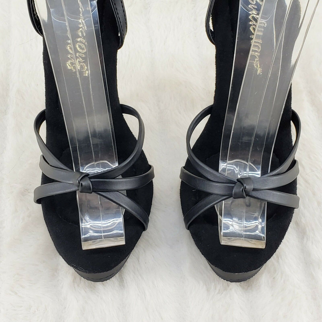 Sultry 638 Black Matte 6" High Heels Strappy Platform Sandal Shoes NY - Totally Wicked Footwear
