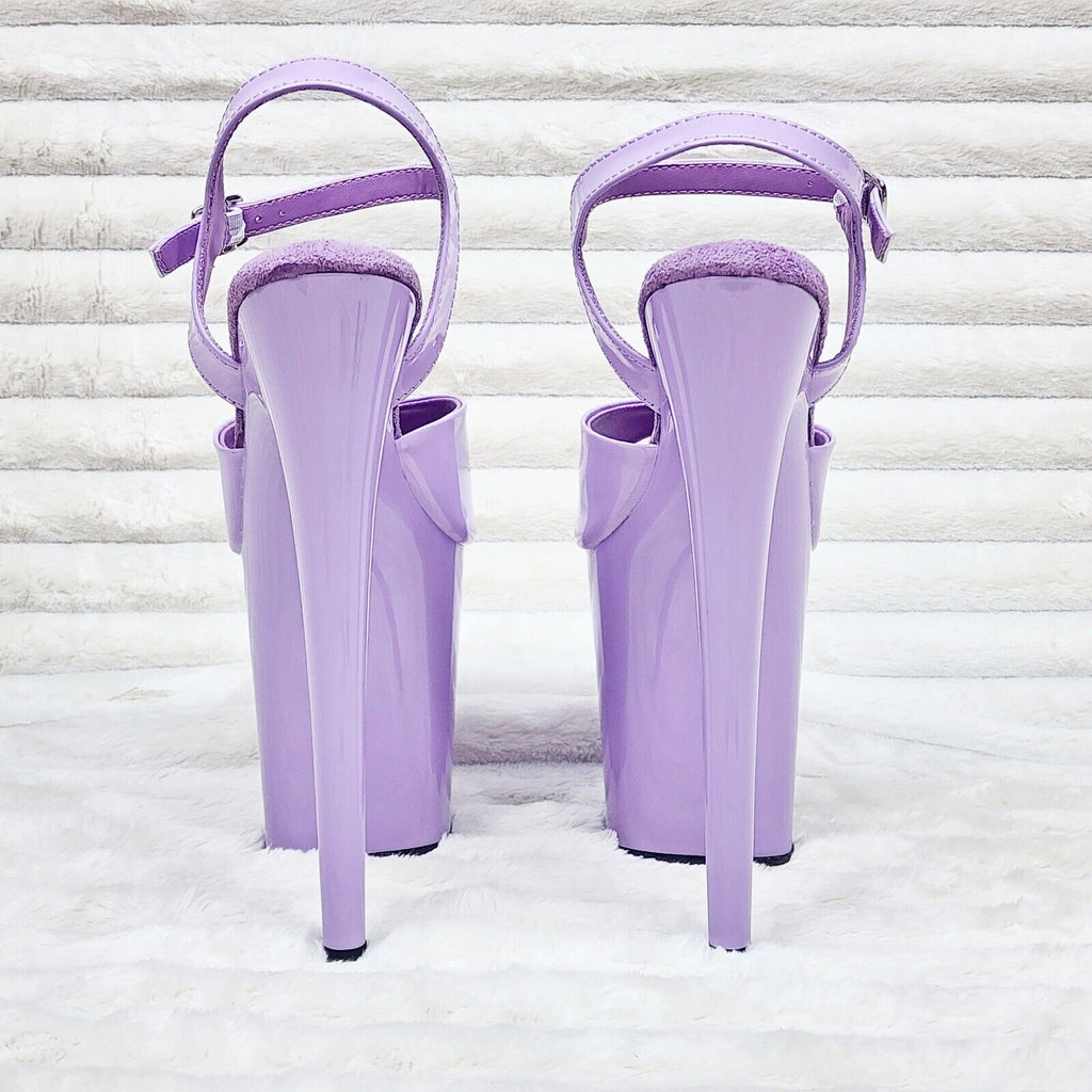 Flamingo 09 Lilac Purple Patent Platform  8" Heels Sizes 5-14 NY - Totally Wicked Footwear