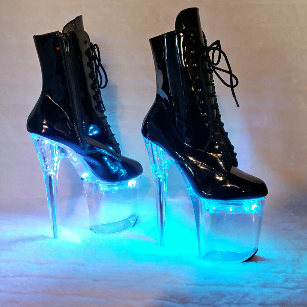 Flashdance 1020 LED Multi Light Up Platform Ankle Boots 8" High Heels NY - Totally Wicked Footwear