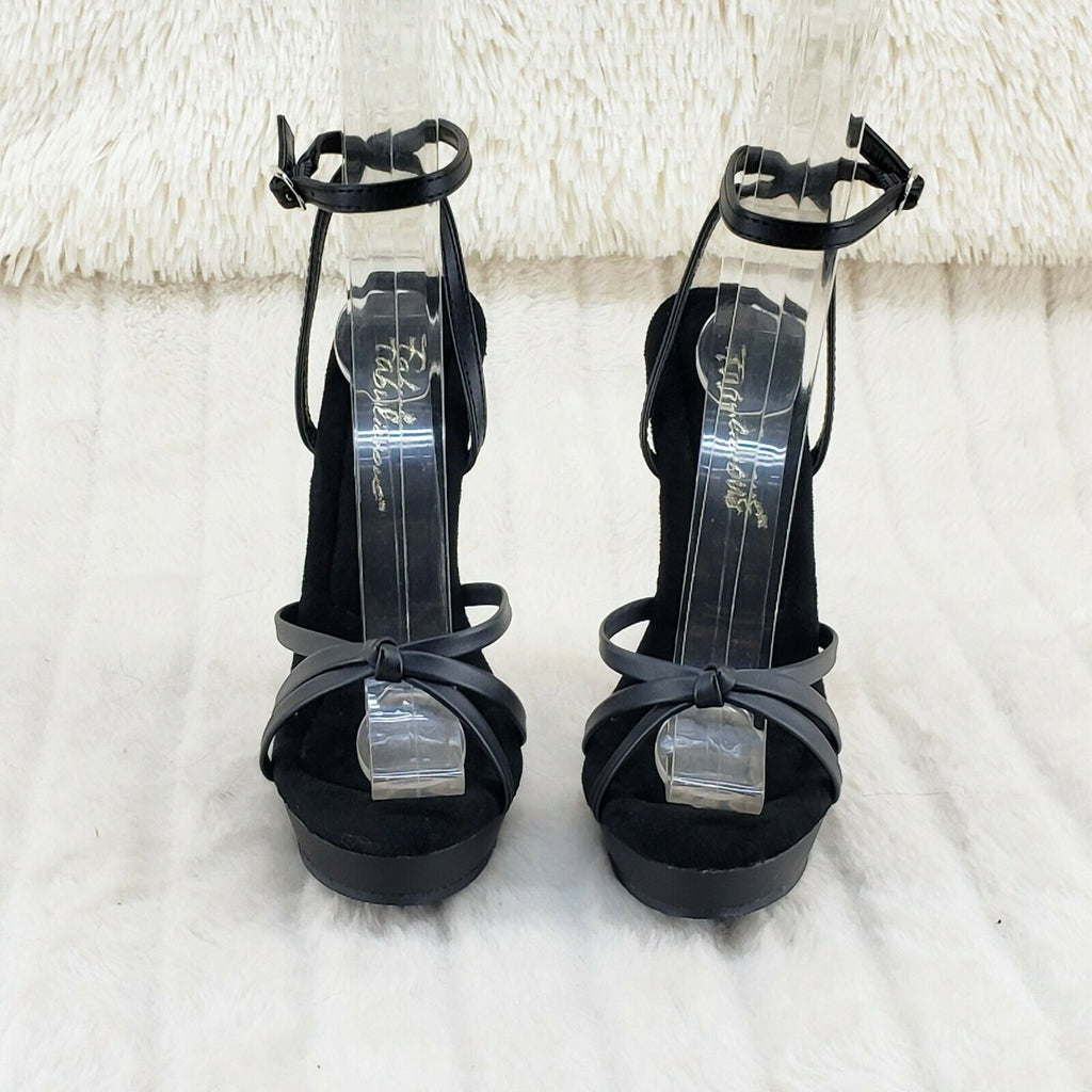 Sultry 638 Black Matte 6" High Heels Strappy Platform Sandal Shoes NY - Totally Wicked Footwear
