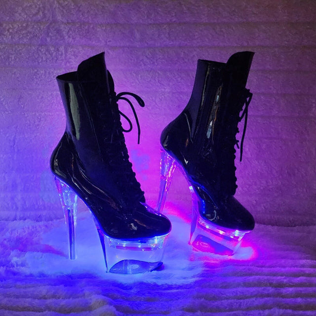 Flashdance 1020 LED Multi Light Up Platform Ankle Boots 7" High Heels NY - Totally Wicked Footwear