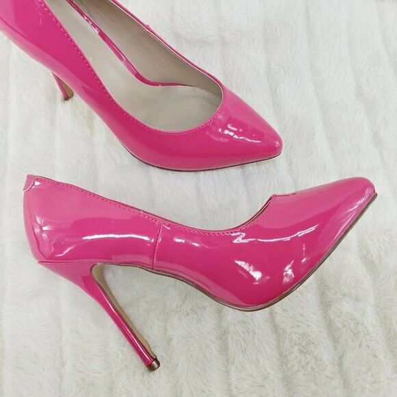 Amuse 20 Hot Pink Patent 5" High Heel Shoes Pumps Sizes 8 9 10 NY - Totally Wicked Footwear