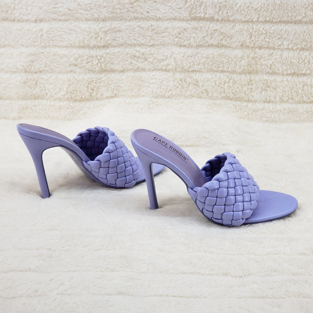 Anson Slip On Lilac Purple Open Toe High Heel Clogs Mules Slides - Totally Wicked Footwear