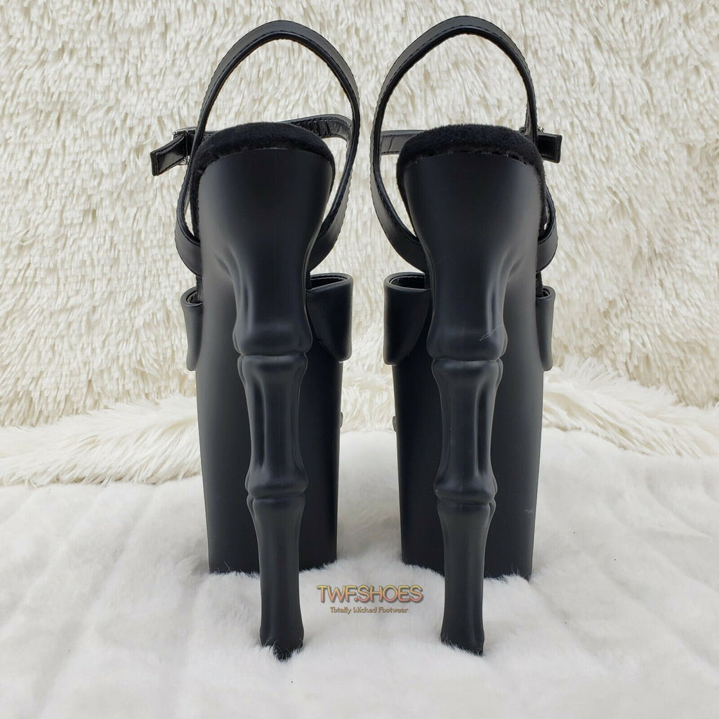 Rapture Black Matte Skull & Bones 8" High Heel Platform Shoes 5-10 NY - Totally Wicked Footwear