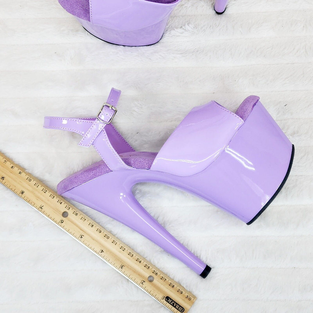 Adore 709 Lilac Purple Patent Platform Extreme 10" Heels Sizes 5-14 NY - Totally Wicked Footwear