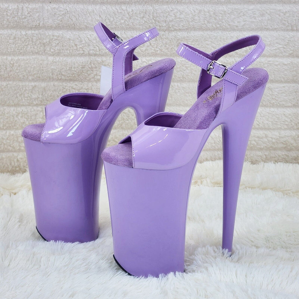 Beyond 009 Lilac Purple Patent Platform Extreme 10" Heels Sizes 5-12 NY - Totally Wicked Footwear