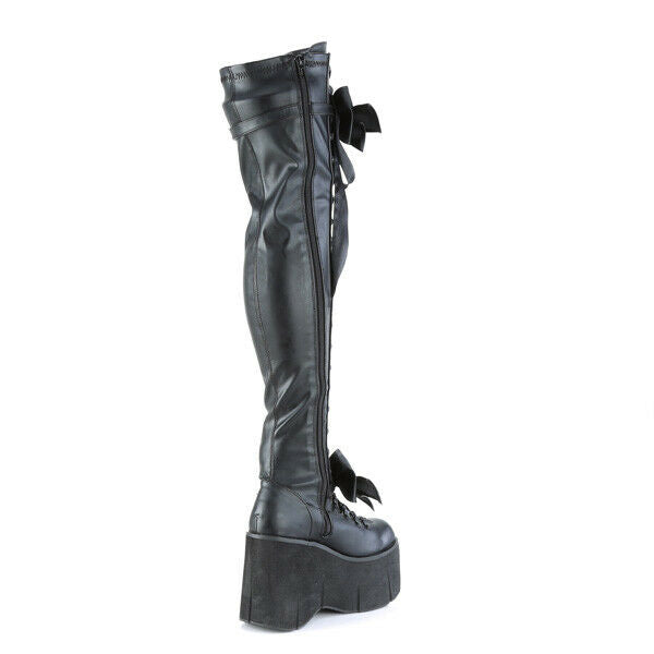 Kera 303 Black Matte Thigh Boots 4.5" Platform Goth Punk Rock Size 6-12 NY - Totally Wicked Footwear