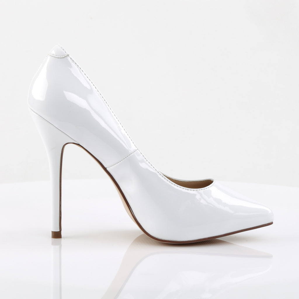 Amuse 20 White Patent Pump 5" Heels - Direct - Totally Wicked Footwear