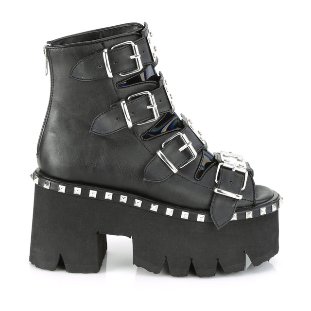 Ashes 70 Platform Goth Sandal Boots  - Demonia Direct - Totally Wicked Footwear