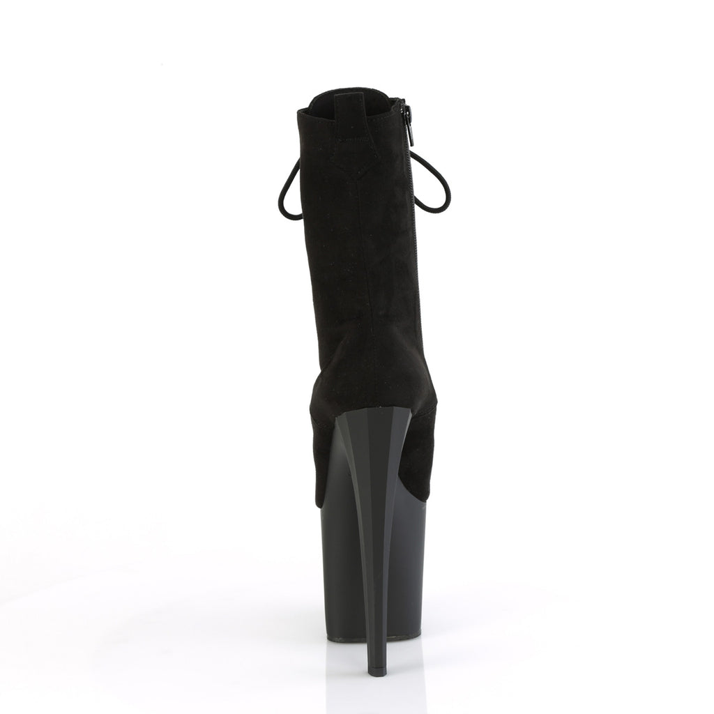 Enchant 1040 Black Prism Cut Platform Mid Calf Boots 8" Heels - Direct - Totally Wicked Footwear