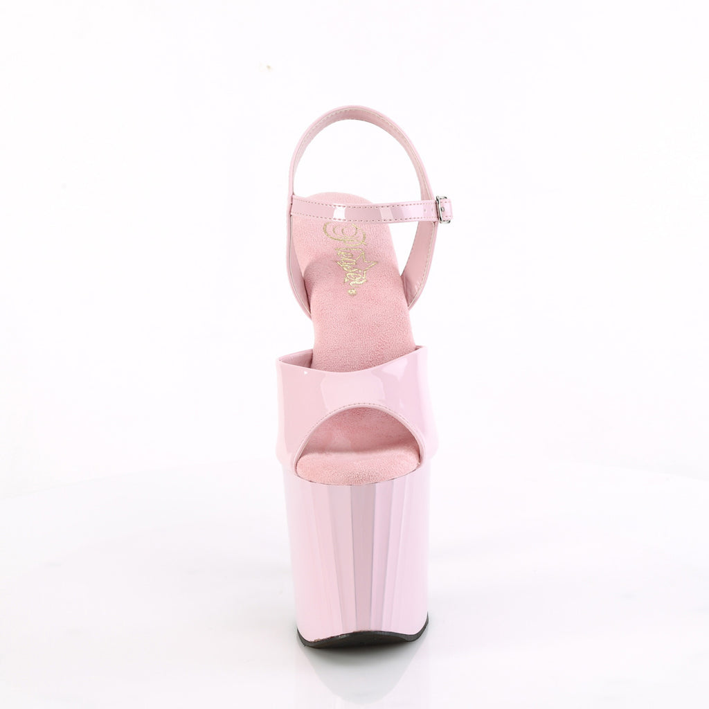 Enchant 709 Baby Pink Patent Ankle Strap Platform Sandals 8" Heels - Direct - Totally Wicked Footwear