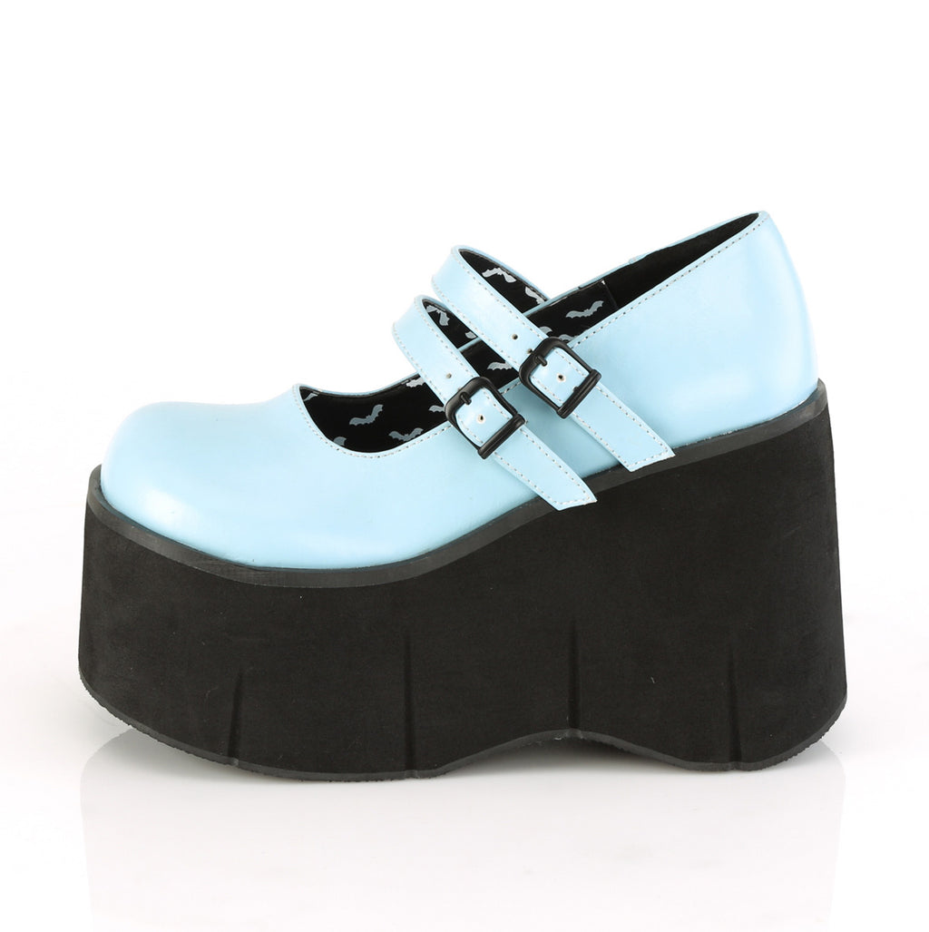 Kera 08 Blue 4.5" Platform Double Strap Maryjane Shoe  - Demonia Direct - Totally Wicked Footwear