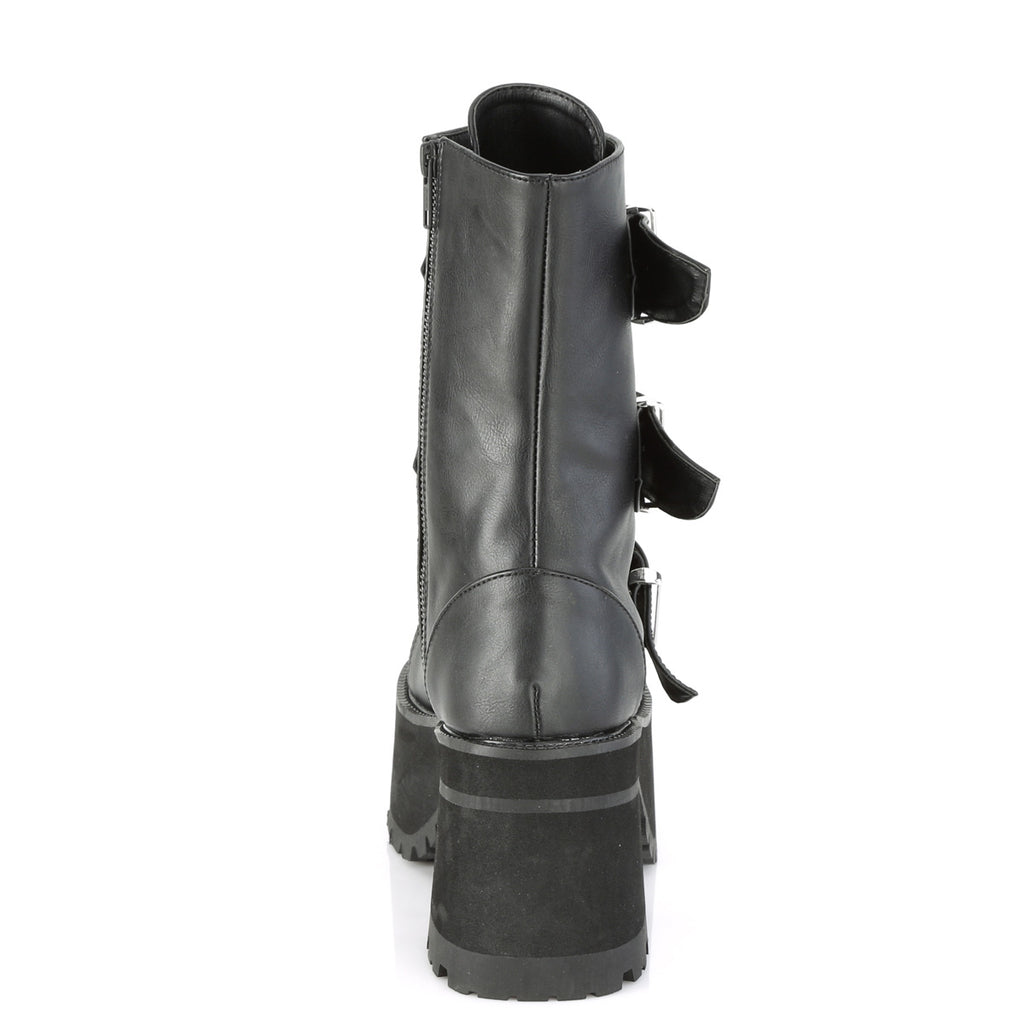 Ranger 308 Black Vegan Leather Boots 6-12  - Demonia Direct - Totally Wicked Footwear