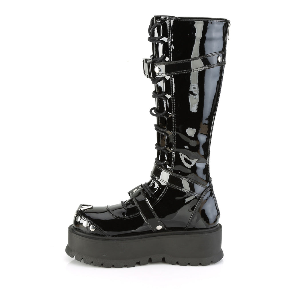 Slacker 260 Black Platform Combat Gothic Punk Boots - Totally Wicked Footwear