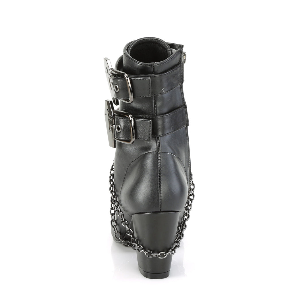 Vivika 128 Goth Granny Boots Coffin Buckles - Demonia Direct - Totally Wicked Footwear