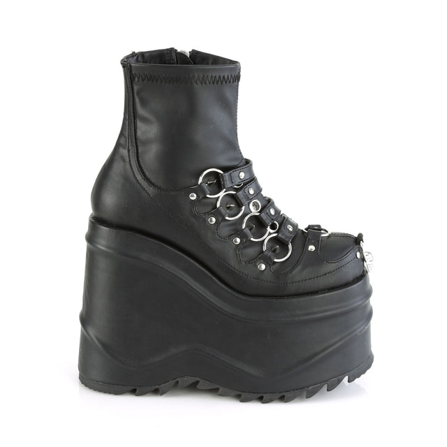 Wave 110 Platform Goth Boots Matte - Demonia Direct - Totally Wicked Footwear