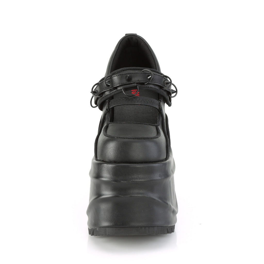 Wave 48 Platform Goth Mary Jane Sandals  - Demonia Direct - Totally Wicked Footwear