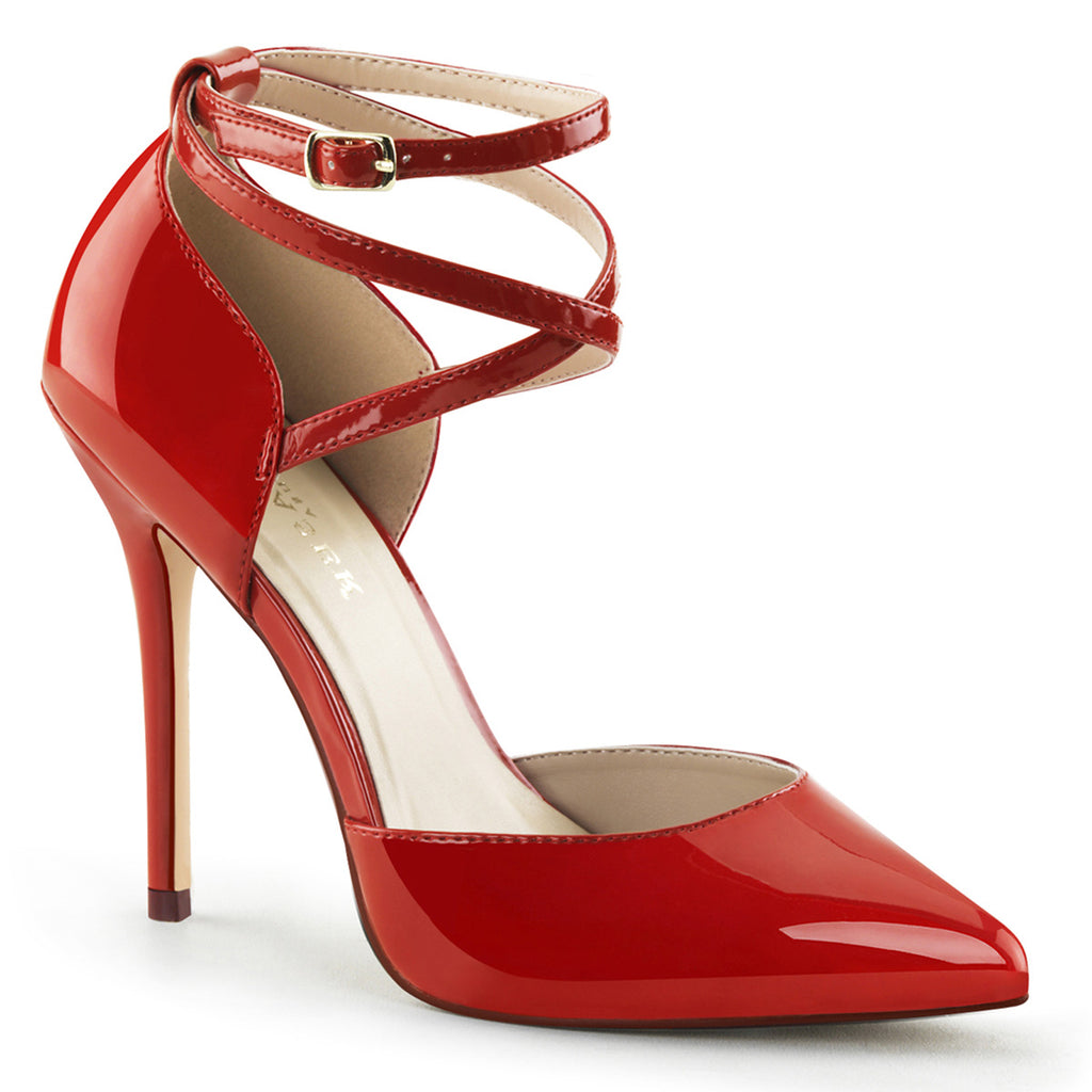 Amuse 25 Red Patent D'Orsay Pump 5" Heels - Direct - Totally Wicked Footwear