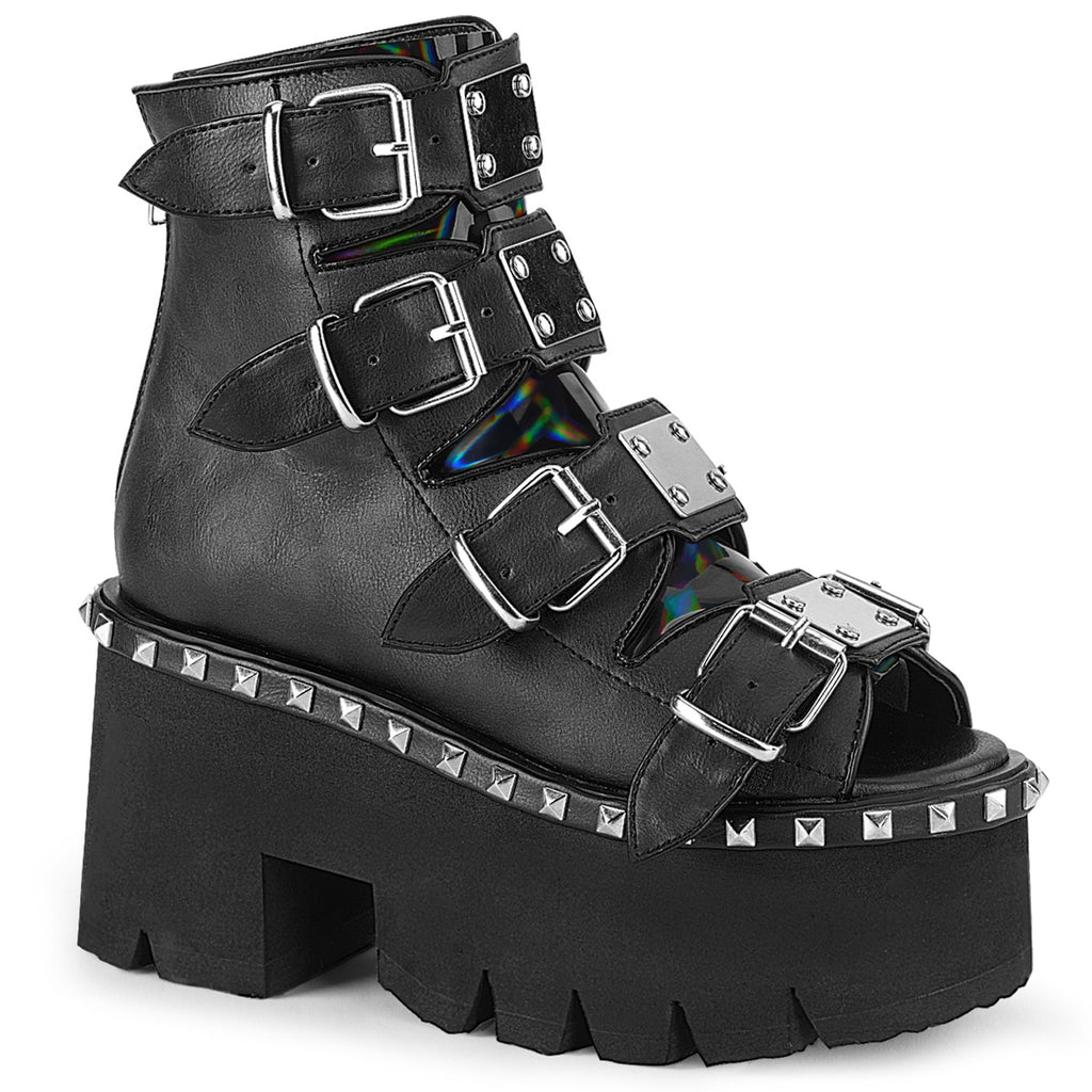 Ashes 70 Platform Goth Sandal Boots  - Demonia Direct - Totally Wicked Footwear