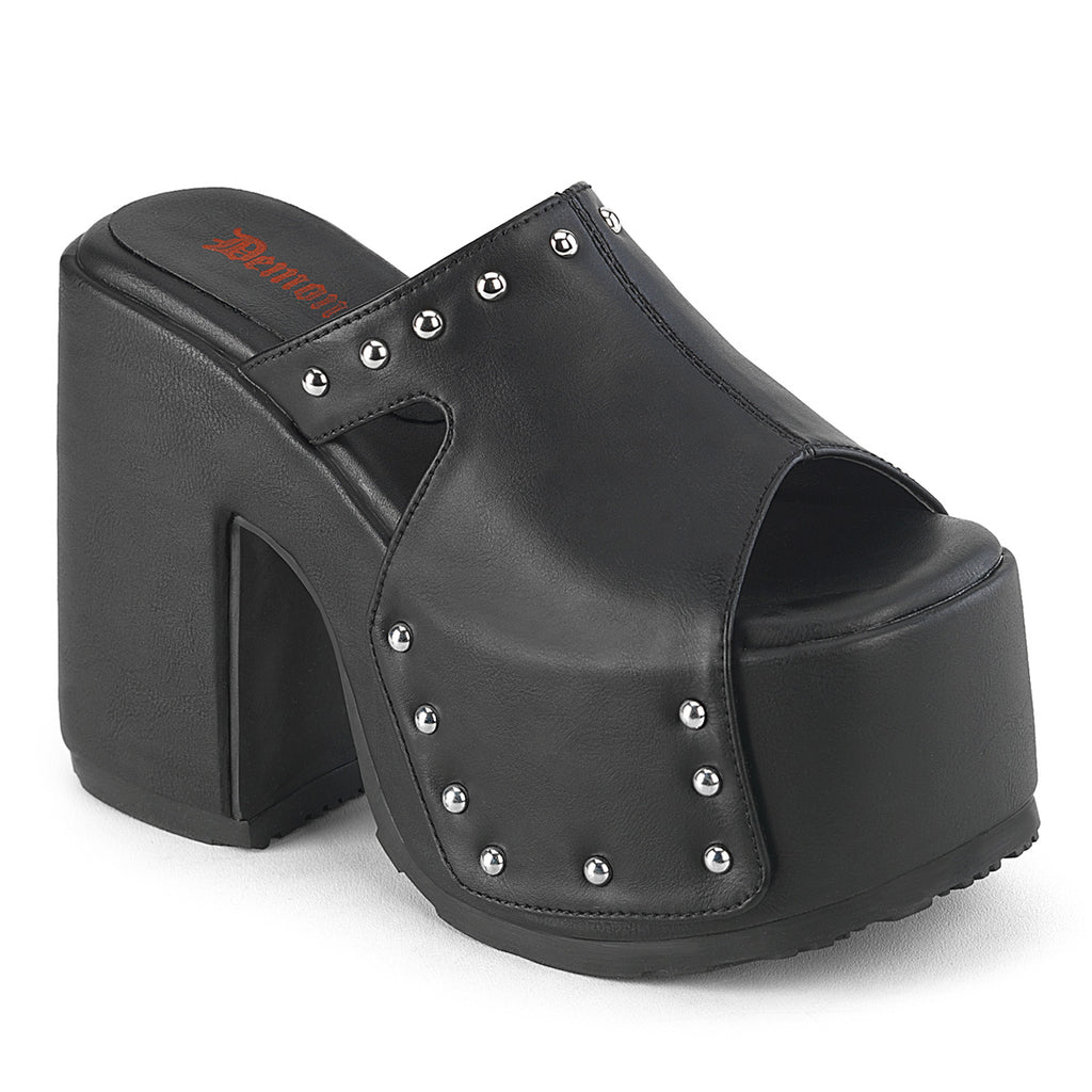 Camel 109 Platform Chunky Goth Punk Slip On Sandal Shoes  - Demonia Direct - Totally Wicked Footwear