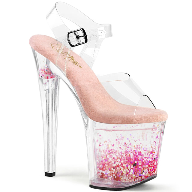 Enchant 708AQUA Pink Prism Cut Platform 8" Heels - Direct - Totally Wicked Footwear