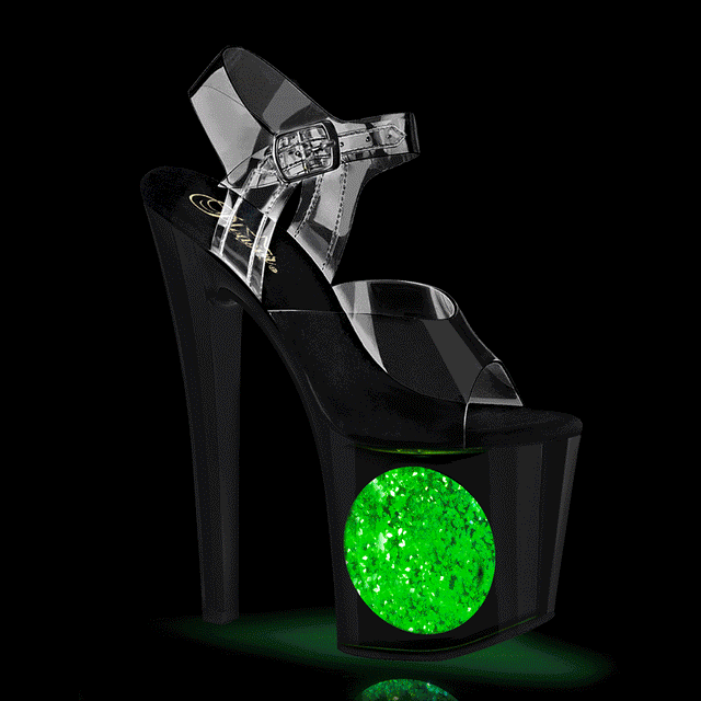Enchant 708LT-CIRCLE Ankle Strap Platform Sandals 8" Heels - Direct - Totally Wicked Footwear