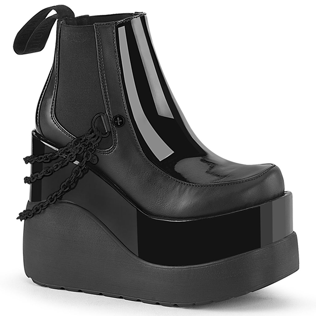 Void 50 Black Platform Ankle Boots Demonia Direct - Totally Wicked Footwear