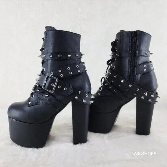 Demonia Torment Chunky Heel Platform Goth Punk Ankle Boots - Totally Wicked Footwear